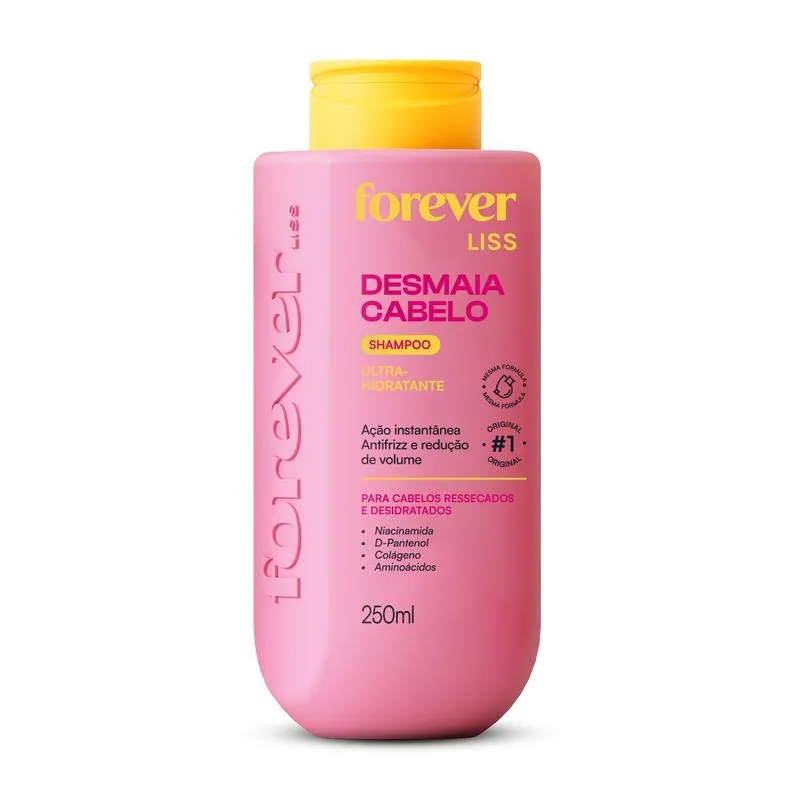 Shampoo Desmaia Cabelo Forever Liss 250ml Tamanho