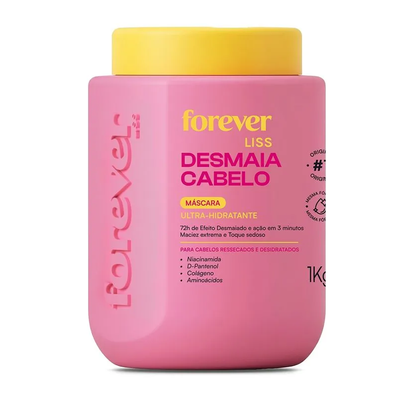 Máscara Hidratante Desmaia Cabelo Forever Liss 1kg Tamanho