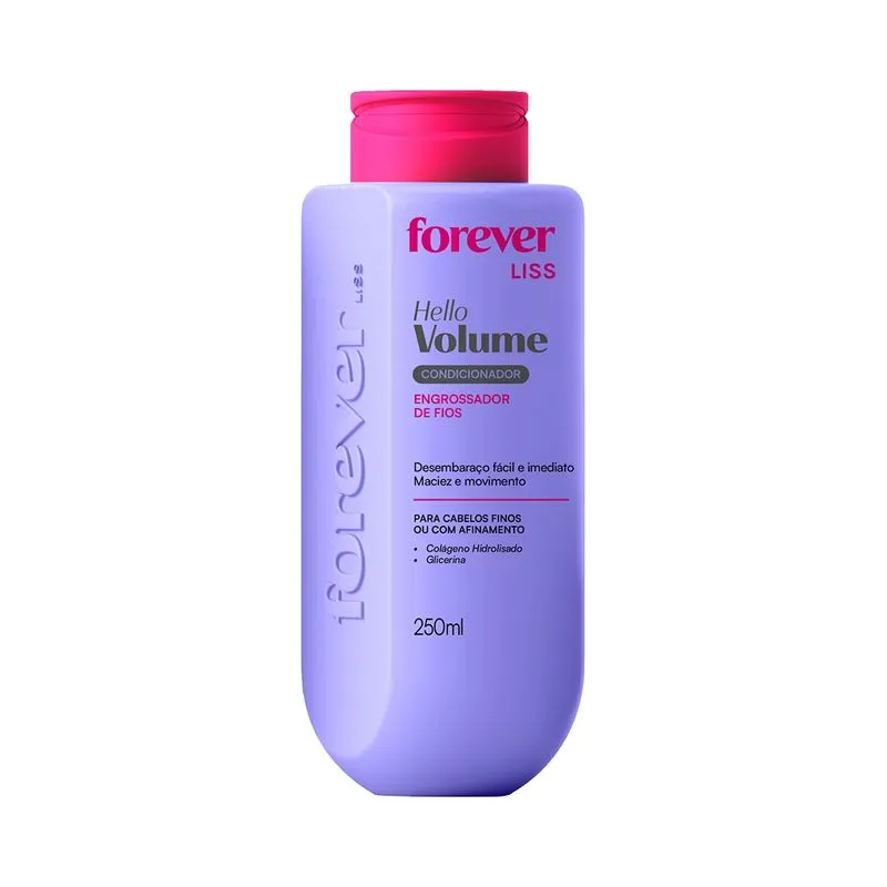Condicionador Hello Volume Forever Liss 250ml Tamanho