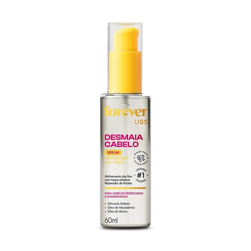 Sérum Reparador Desmaia Cabelo Forever Liss 60ml Tamanho