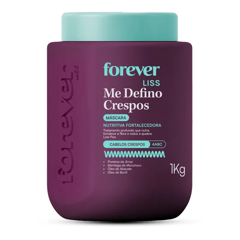 Máscara Nutritiva Me Defino Crespos Forever Liss 1kg 1 Un