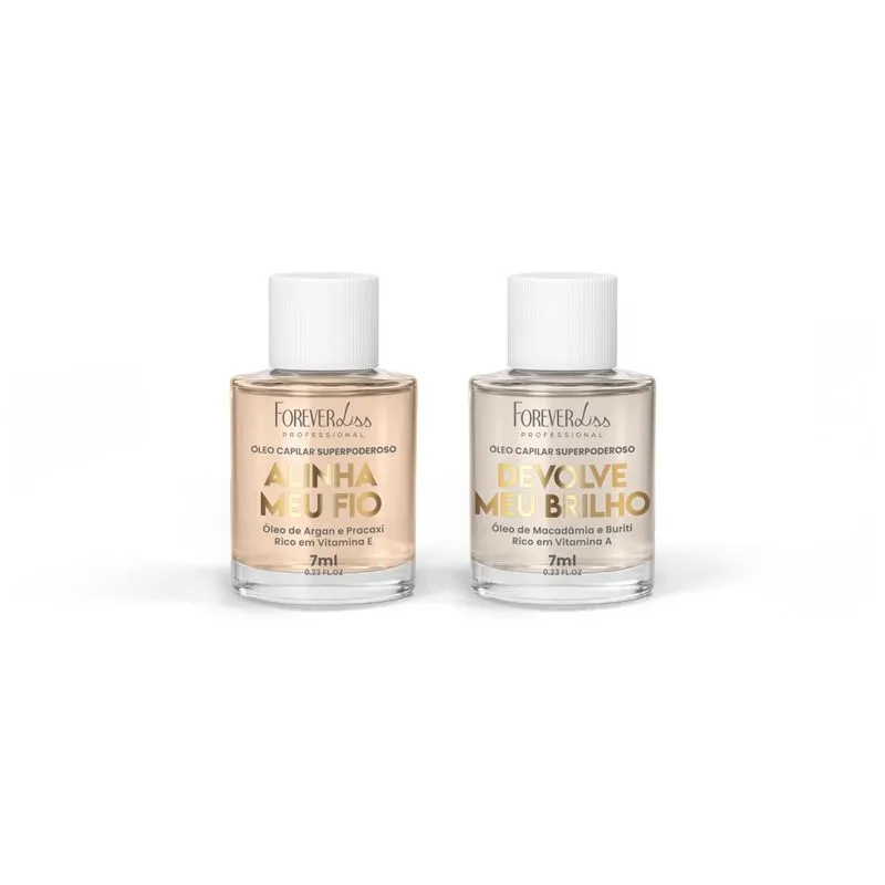 Kit Óleo Capilar Superpoderoso Alinha e Devolve Meu Brilho Forever Liss 7ml 1Un