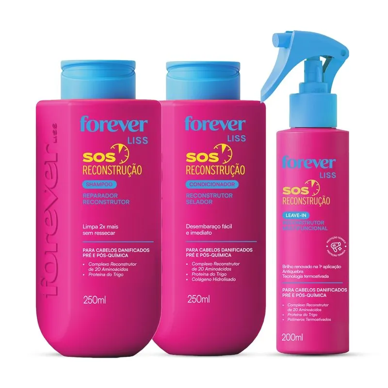 Kit Uso Diário SOS Reconstrução Forever Liss Tamanho