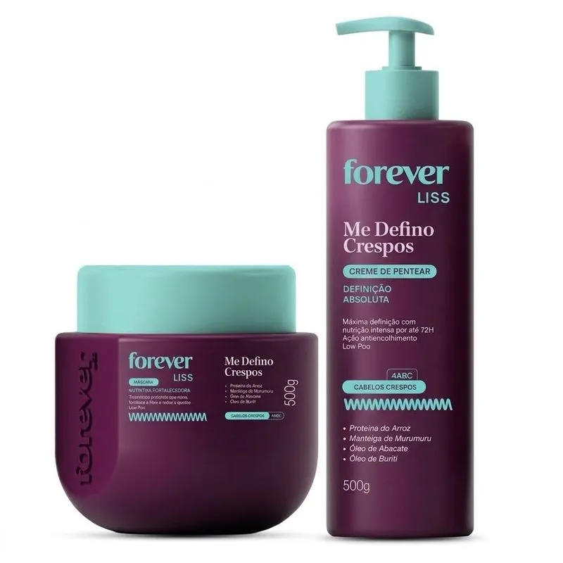 Kit Me Defino Crespos Forever Liss 500g 1 Un
