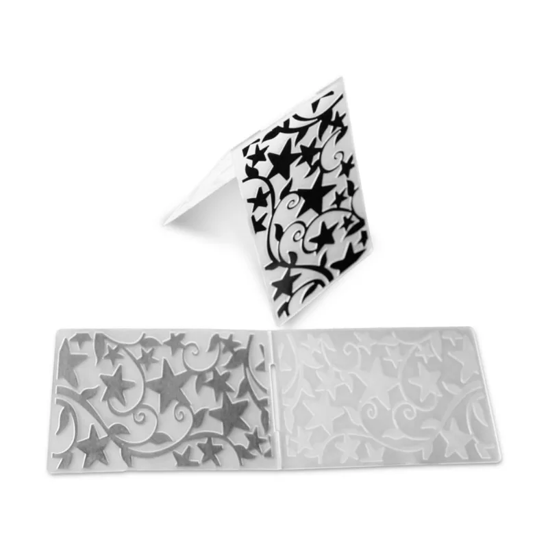Molde Mimo Embossing Estrelas Natalinas 10,5 x 14,5 cm