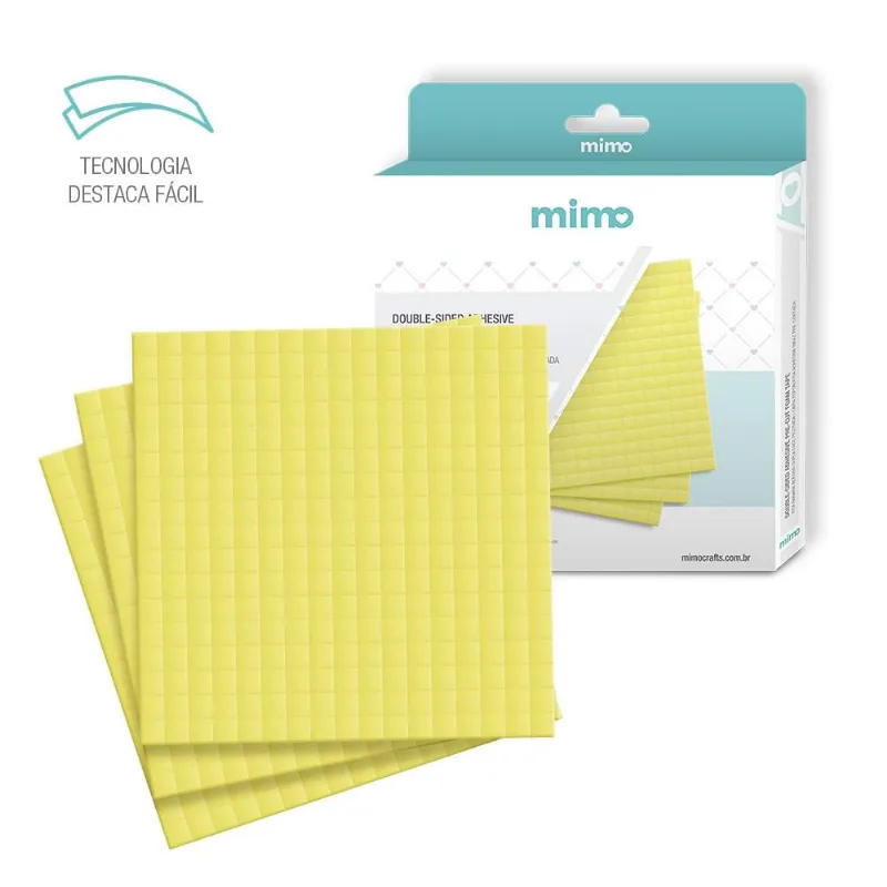 Fita Banana Adesiva Dupla Face Picotada Mimo 1cm x 1cm 1156 Peças - 05531