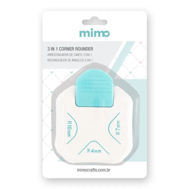 Furador Arredondador De Cantos De Papel 3 Em 1 Mimo - 05802