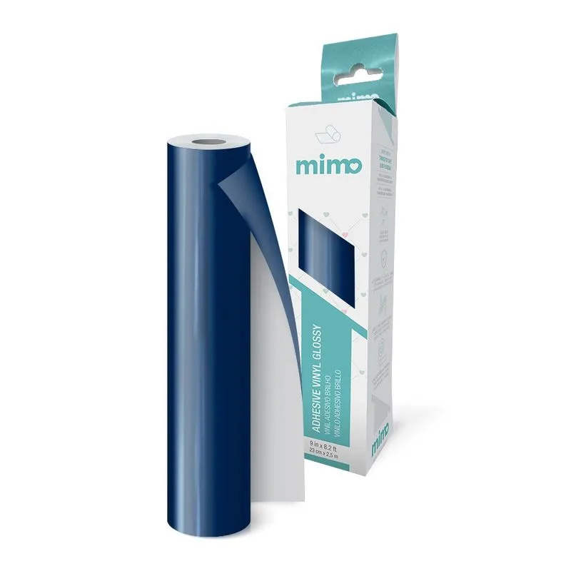 Adesivo Vinil Brilho Azul Marinho 23cmx2,5m Mimo