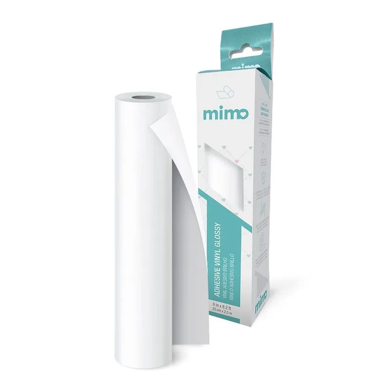 Adesivo Vinil Brilho Branco Neve 23cmx2,5m Mimo