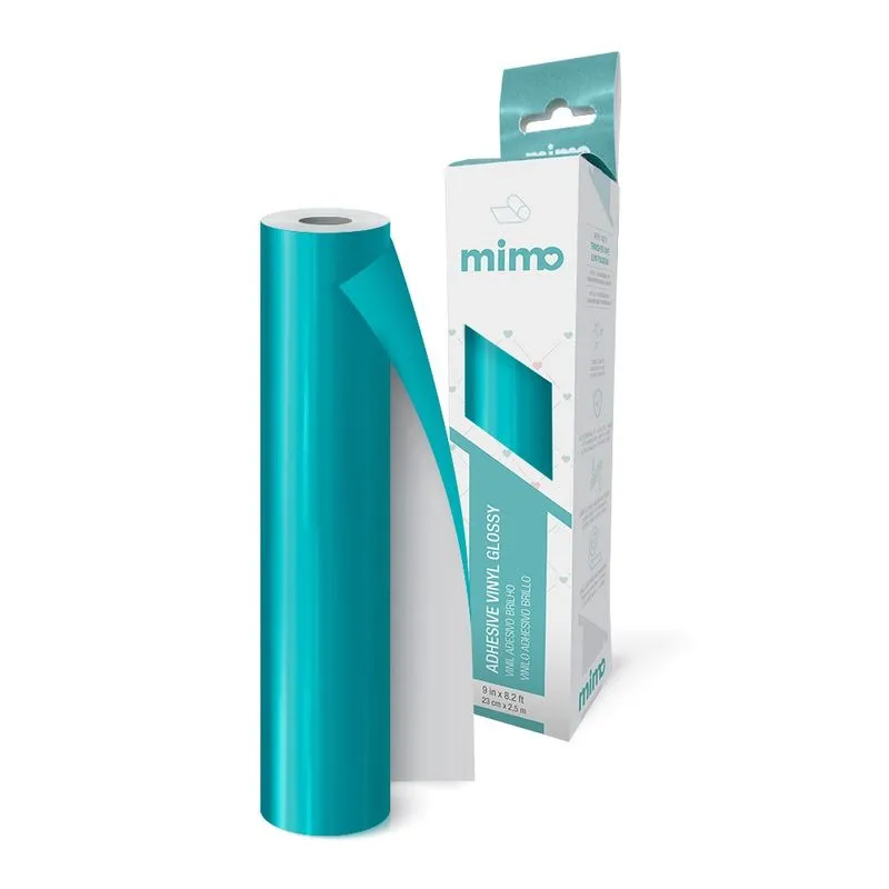 Adesivo Vinil Brilho Azul Agua 23cmx2,5m Mimo