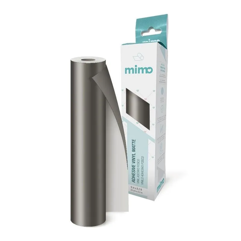 Adesivo Vinil Fosco Prata Mimo - 23 cm x 2,5 m