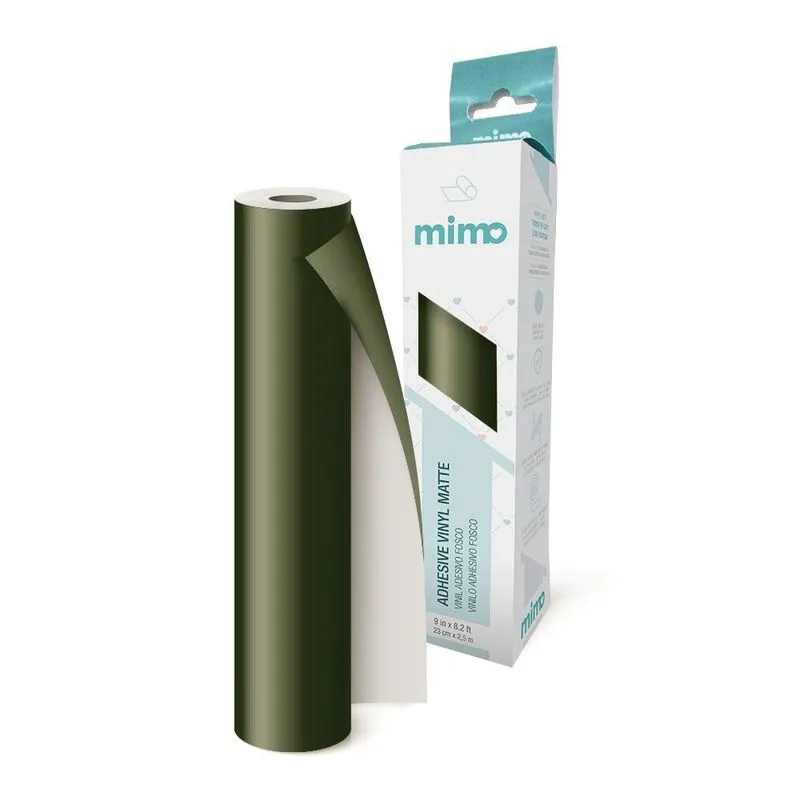 Adesivo Vinil Fosco Verde Nature Mimo - 23 cm x 2,5 m