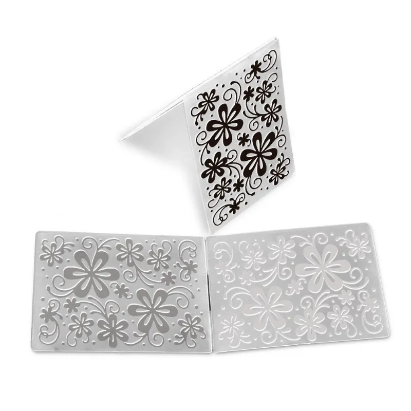 Molde Para Embossing Floral Médio - Mimo - 10,6 X 15 Cm