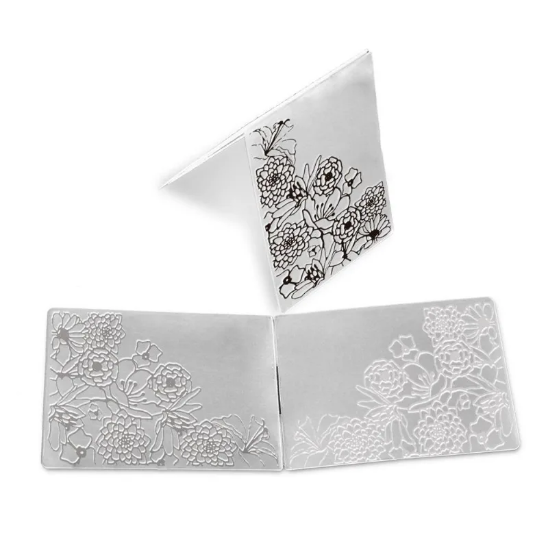 Molde Para Embossing Floral Grande - Mimo - 10,6 X 15 Cm