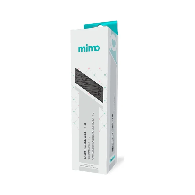 Wire-o Binding Passo 2:1 para Encadernação de Cadernos e Álbuns - Mimo PRETO - 1" - 18 UNIDADES - Mimo