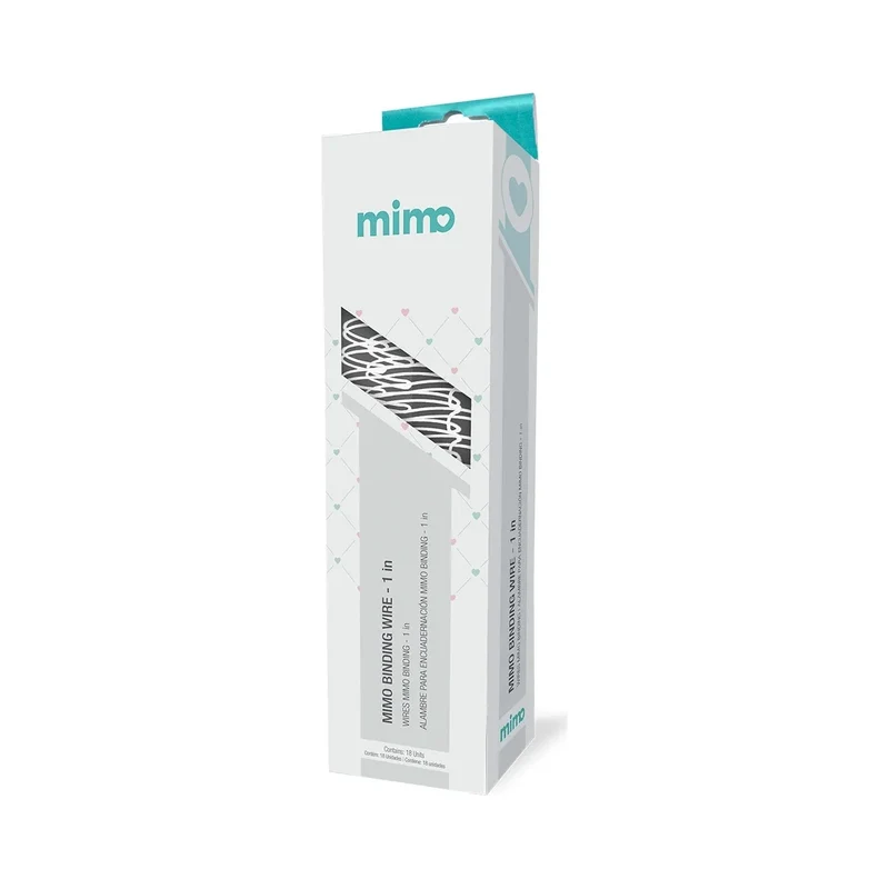 Wire-o Binding Passo 2:1 para Encadernação de Cadernos e Álbuns - Mimo BRANCO - 1" - 18 UNIDADES - Mimo
