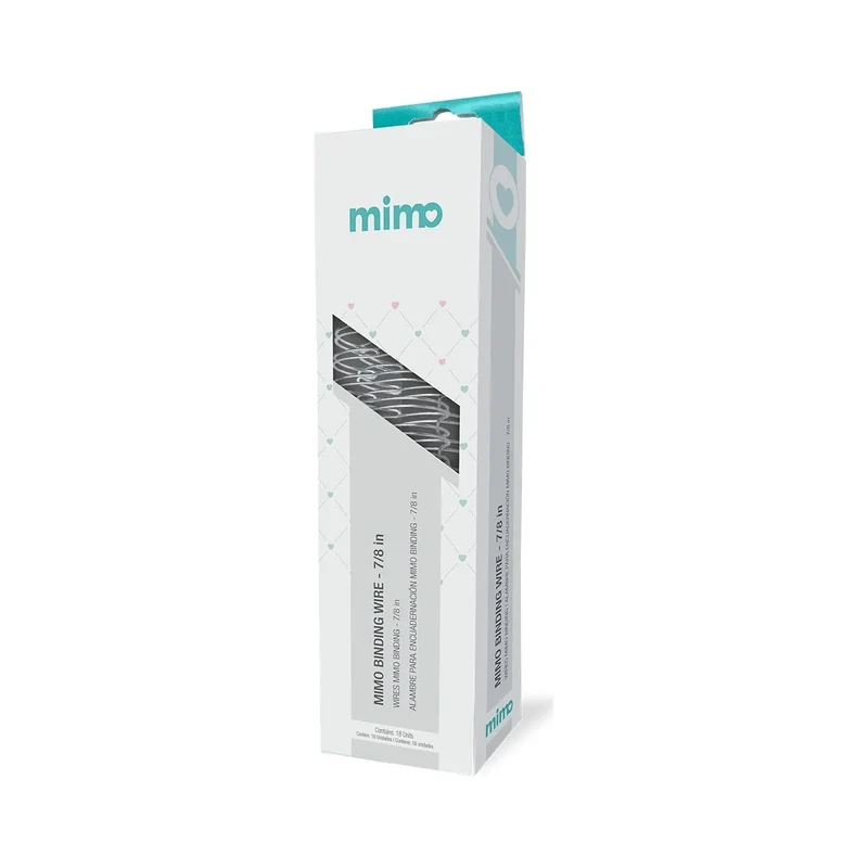 Wire-o Binding Passo 2:1 para Encadernação de Cadernos e Álbuns - Mimo PRATA - 7/8" - 18 UNIDADES - Mimo