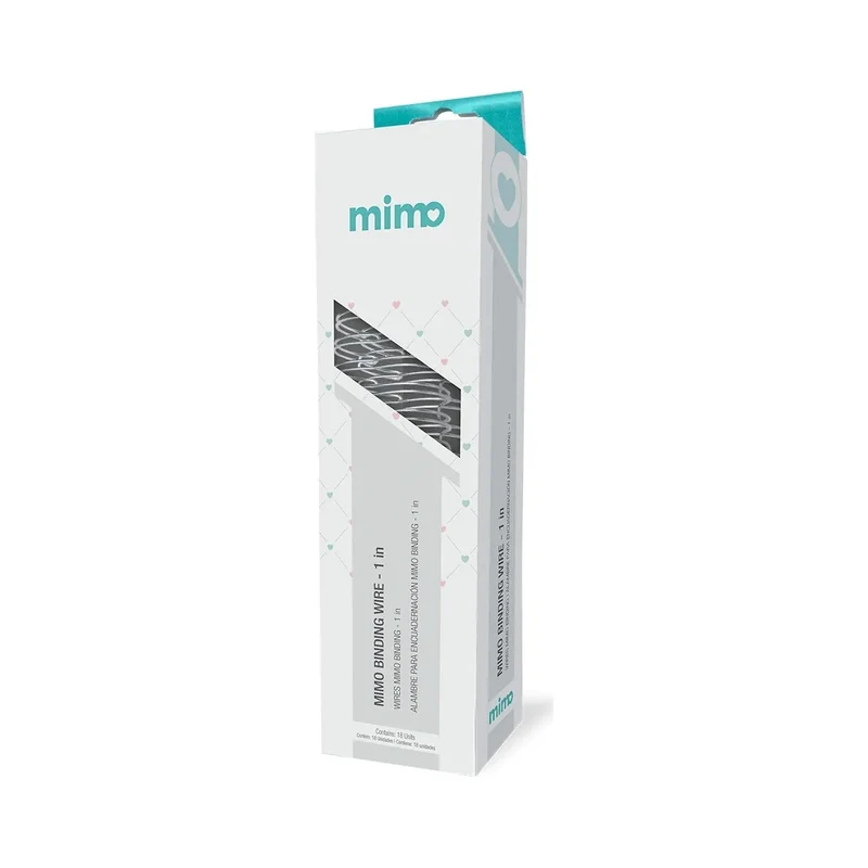 Wire-o Binding Passo 2:1 para Encadernação de Cadernos e Álbuns - Mimo PRATA - 1" - 18 UNIDADES - Mimo