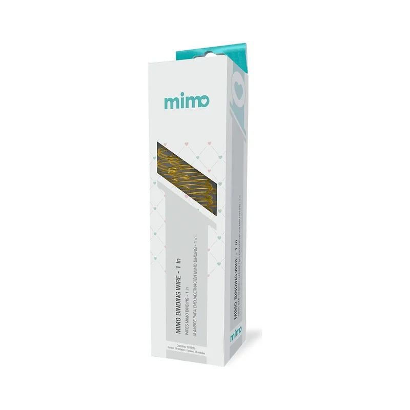 Wire-o Binding Passo 2:1 para Encadernação de Cadernos e Álbuns - Mimo DOURADO - 1" - 18 UNIDADES - Mimo
