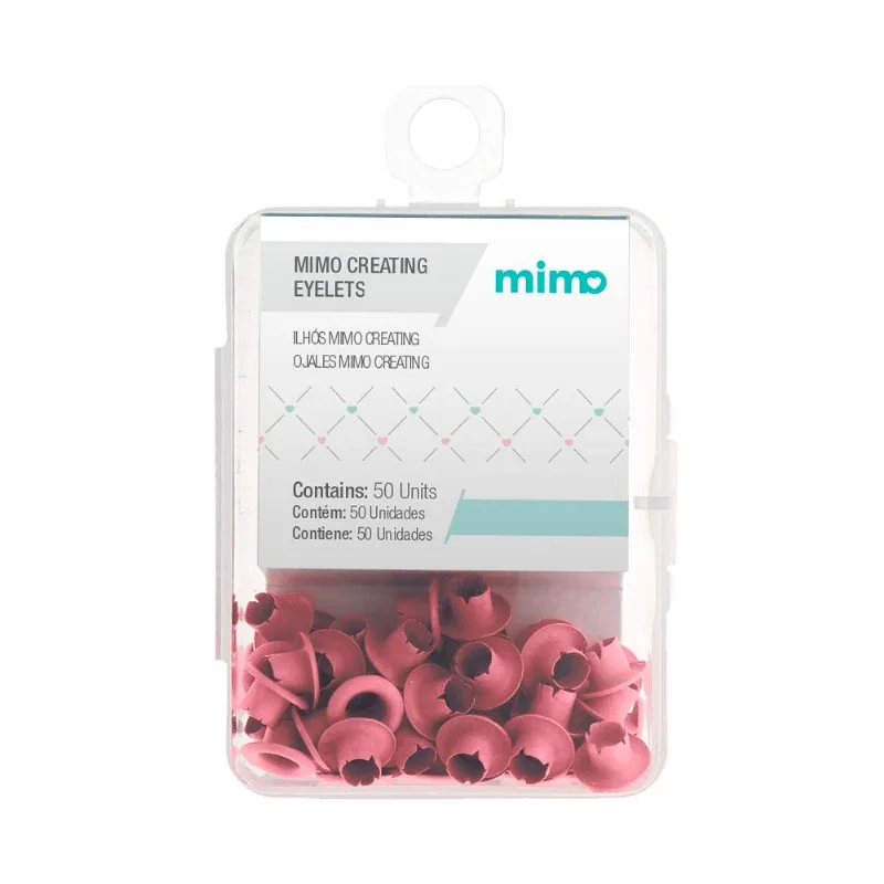 Ilhós Mimo Creating - Redondo - Rosa Iogurte - 4,5 Mm - 50 Unids