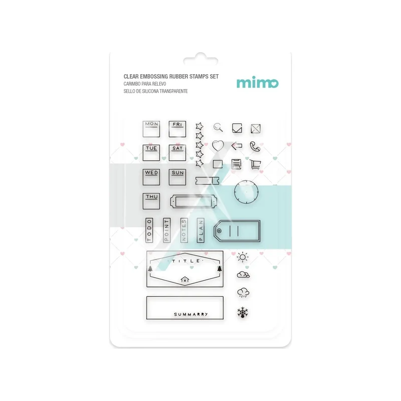 Carimbo de Silicone 16x11cm para Scrapbook, Cartões e Papelaria Criativa - Mimo ETIQUETAS - Mimo