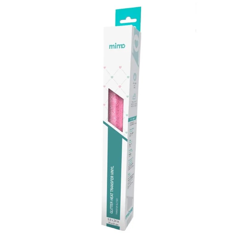 Transfer Glitter - Rosa Estelar - Mimo - 25 X 61 Cm- 1 Unid