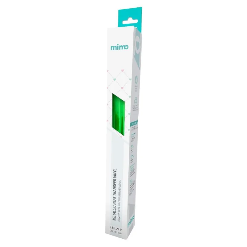 Transfer Metálico - Verde Salada - Mimo - 25 X 61 Cm- 1 Unid