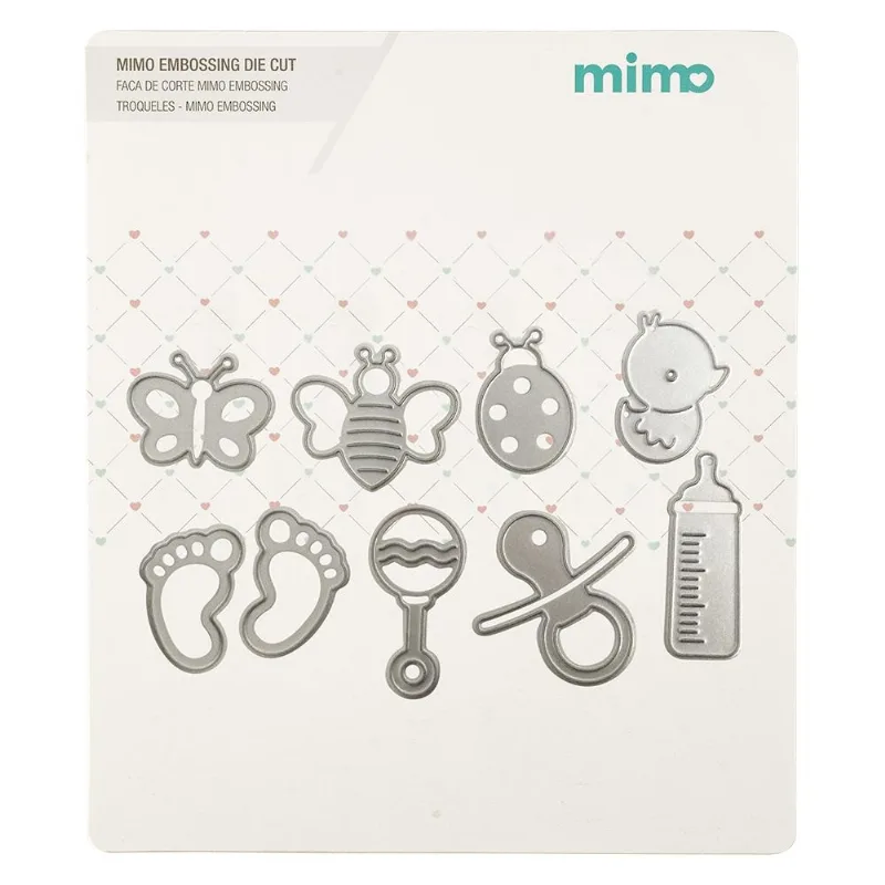 Faca De Corte Mimo Embossing - Coisas Fofas De Bebê - 10 Pç