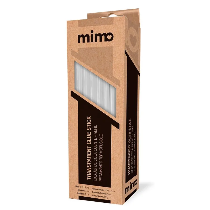 Bastão De Cola Quente - Refil - Mimo - 11 Mm X 20 Cm - 25 Unids - 500 G
