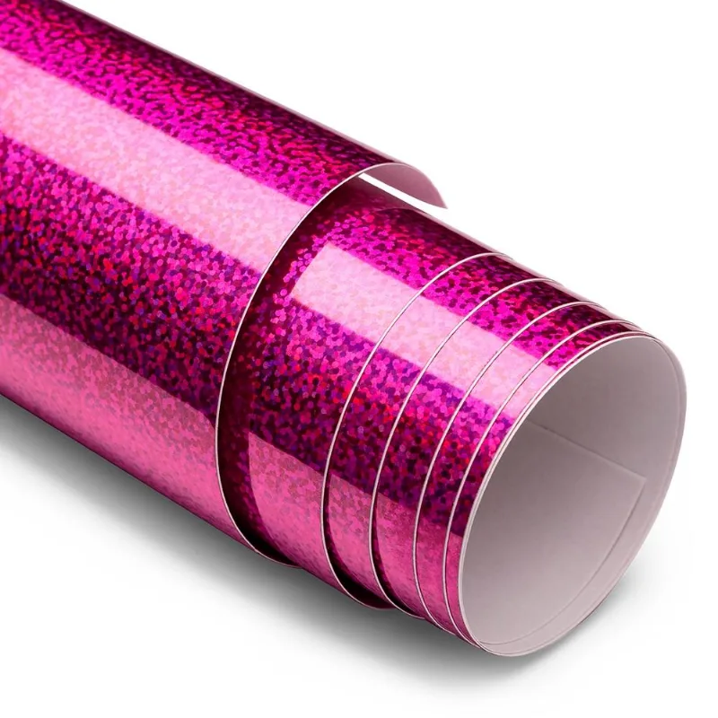 Adesivo Vinil Glitter - Rosa Fúcsia - Mimo - 30,5 Cm X 1,22 M - 1 Unid