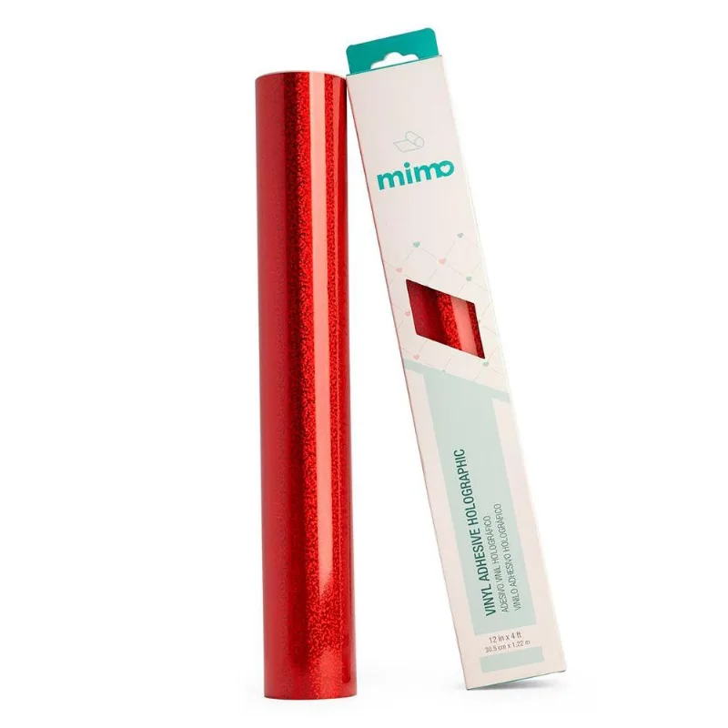 Adesivo Vinil Glitter - Vermelho Puro - Mimo - 30,5 Cm X 1,22 M - 1 Unid