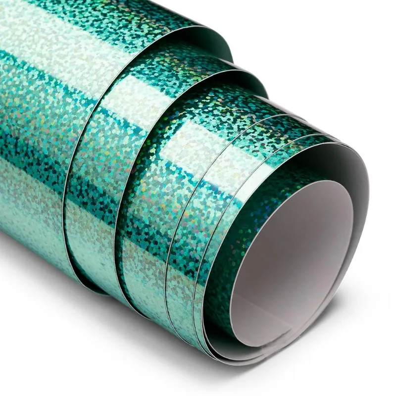 Adesivo Vinil Glitter - Verde Menta - Mimo - 30,5 Cm X 1,22 M - 1 Unid