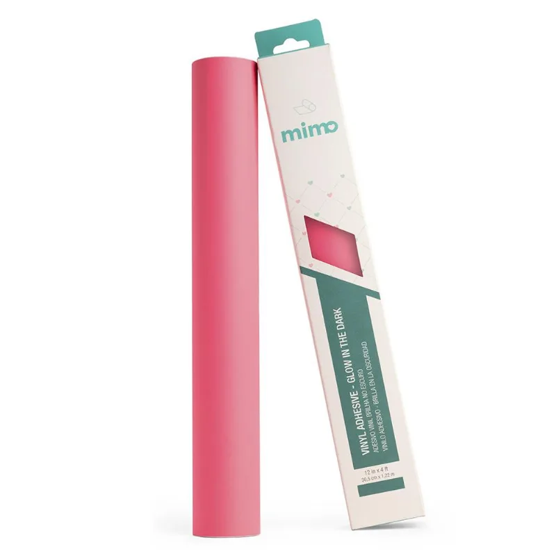 Adesivo Vinil Brilha No Escuro - Rosa Chiclete - Mimo - 30,5 X 61 Cm - 1 Unid