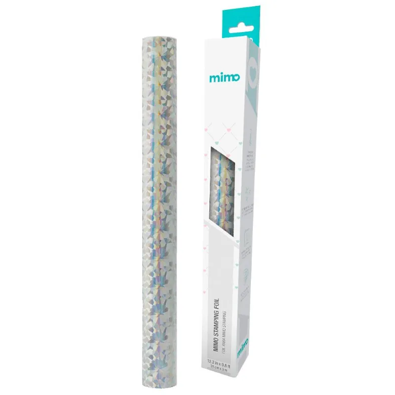 Foil Prata Cristais Holográficos Mimo - 30 Cm X 3 M