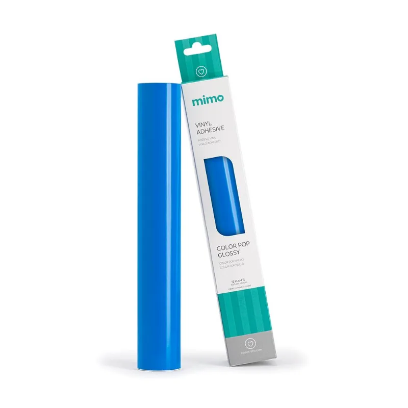 Adesivo Vinil Color Pop Brilho - Azul - Mimo - 30,5 Cm X 1,22 M - 1 Und