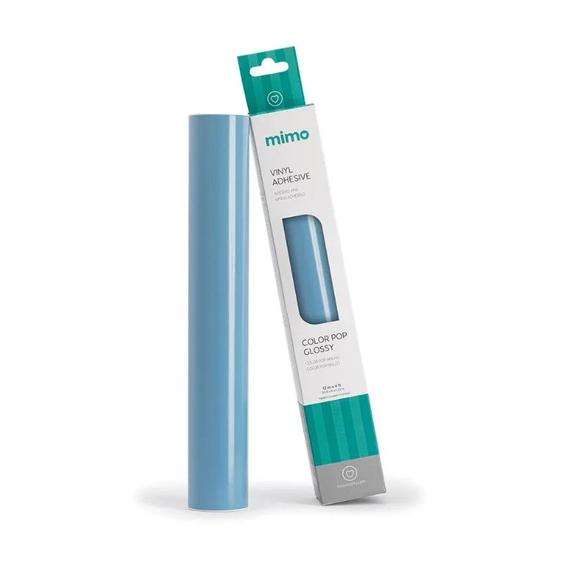 Adesivo Vinil Color Pop Brilho - Azul Claro - Mimo - 30,5 Cm X 1,22 M - 1 Und