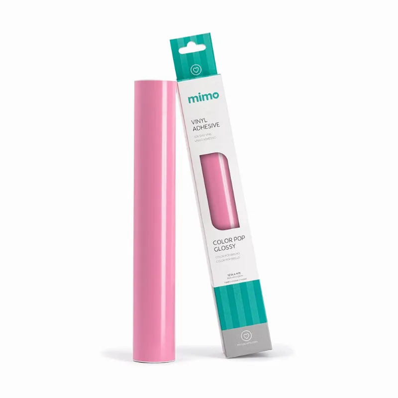 Adesivo Vinil Color Pop Brilho - Rosa Chiclete - Mimo - 30,5 Cm X 1,22 M - 1 Und
