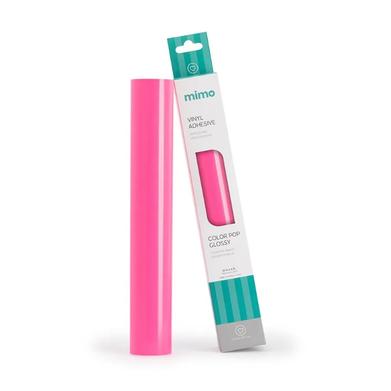 Adesivo Vinil Color Pop Brilho - Rosa Pink - Mimo - 30,5 Cm X 1,22 M - 1 Und