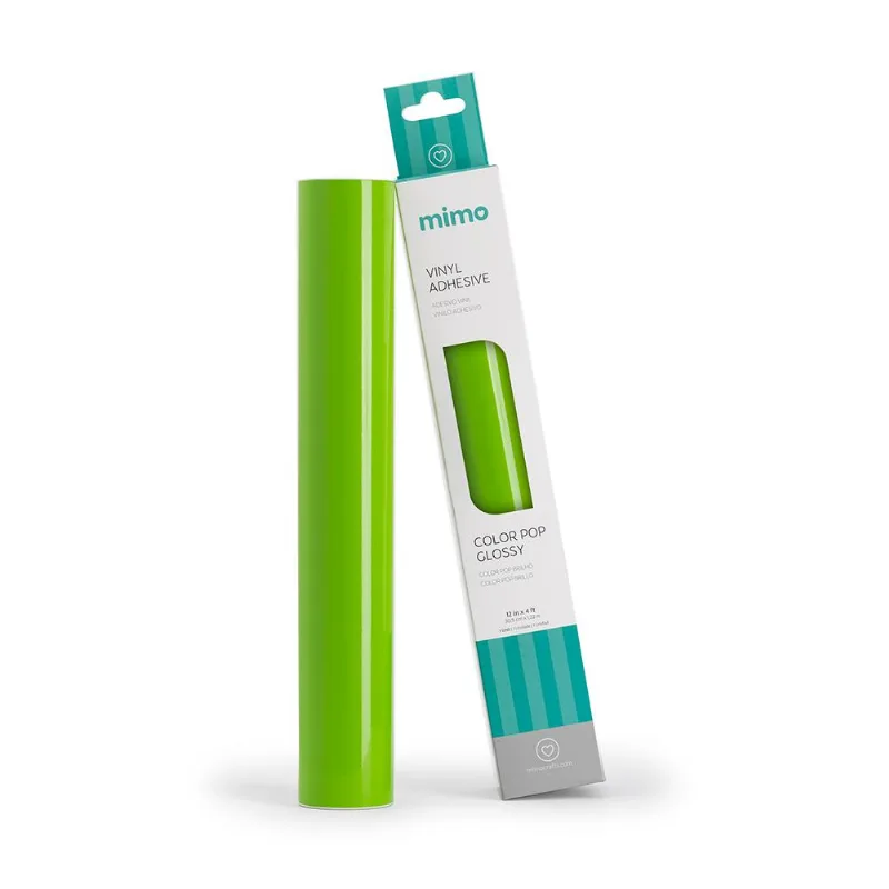 Adesivo Vinil Color Pop Brilho - Verde Salada - Mimo - 30,5 Cm X 1,22 M - 1 Und