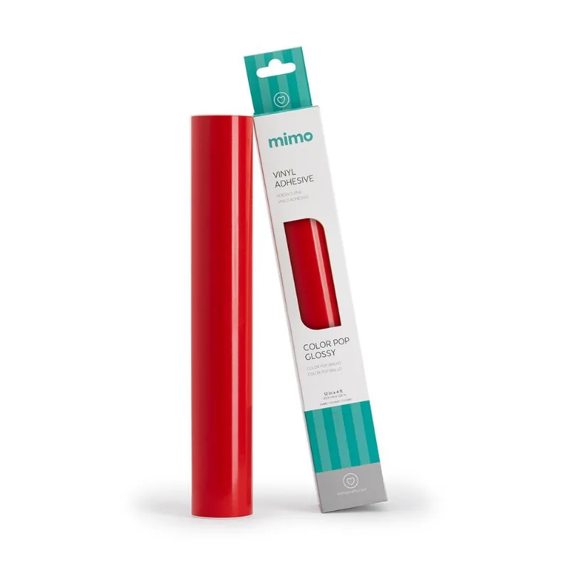 Adesivo Vinil Color Pop Brilho - Vermelho Puro - Mimo - 30,5 Cm X 1,22 M - 1 Und