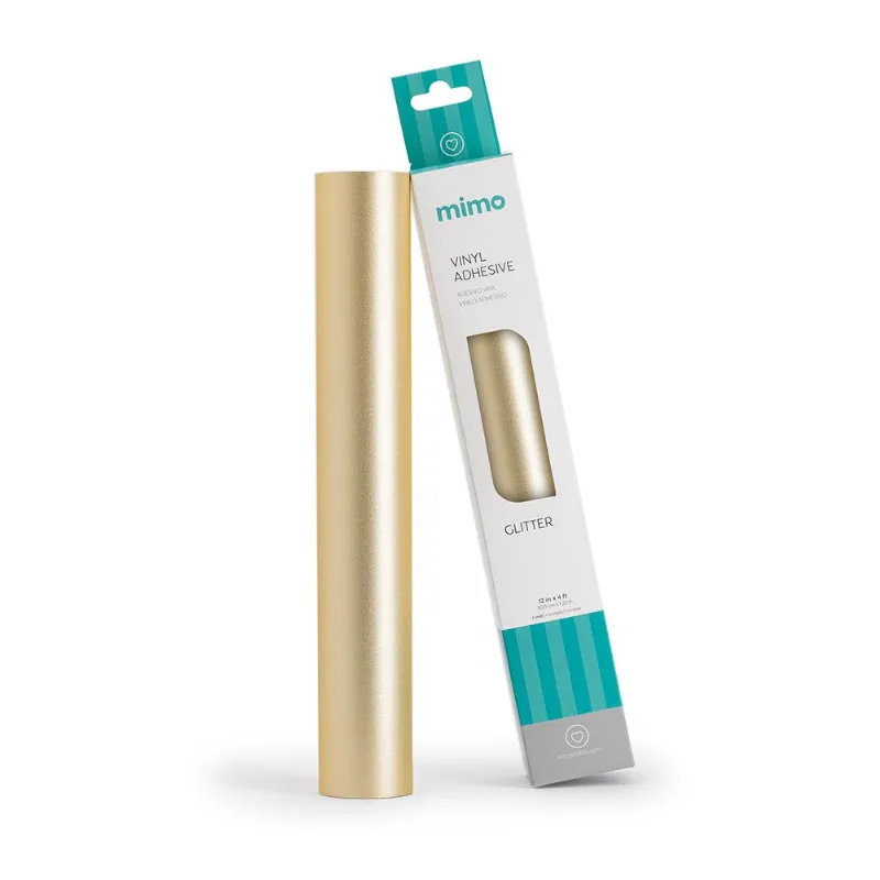 Adesivo Vinil Glitter - Ouro - Mimo - 30,5 Cm X 1,22 M - 1 Unid