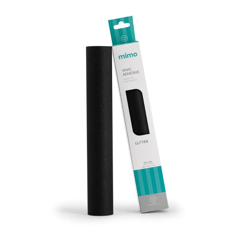 Adesivo Vinil Glitter - Preto Absoluto - Mimo - 30,5 Cm X 1,22 M - 1 Unid
