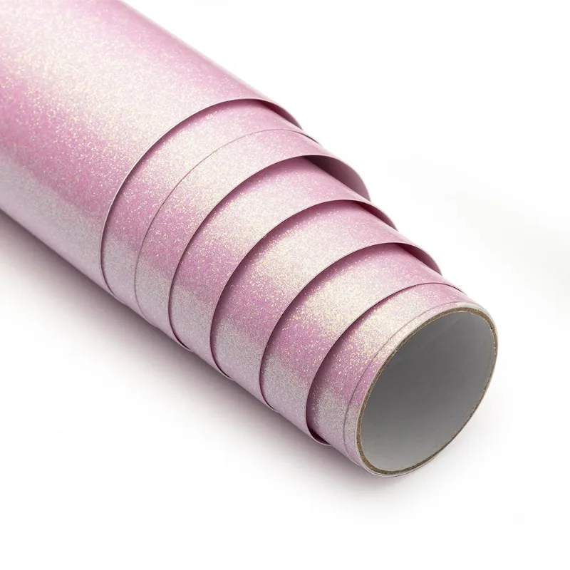 Adesivo Vinil Glitter Holográfico - Lilás - Mimo - 30,5 Cm X 61 Cm - 1 Unid