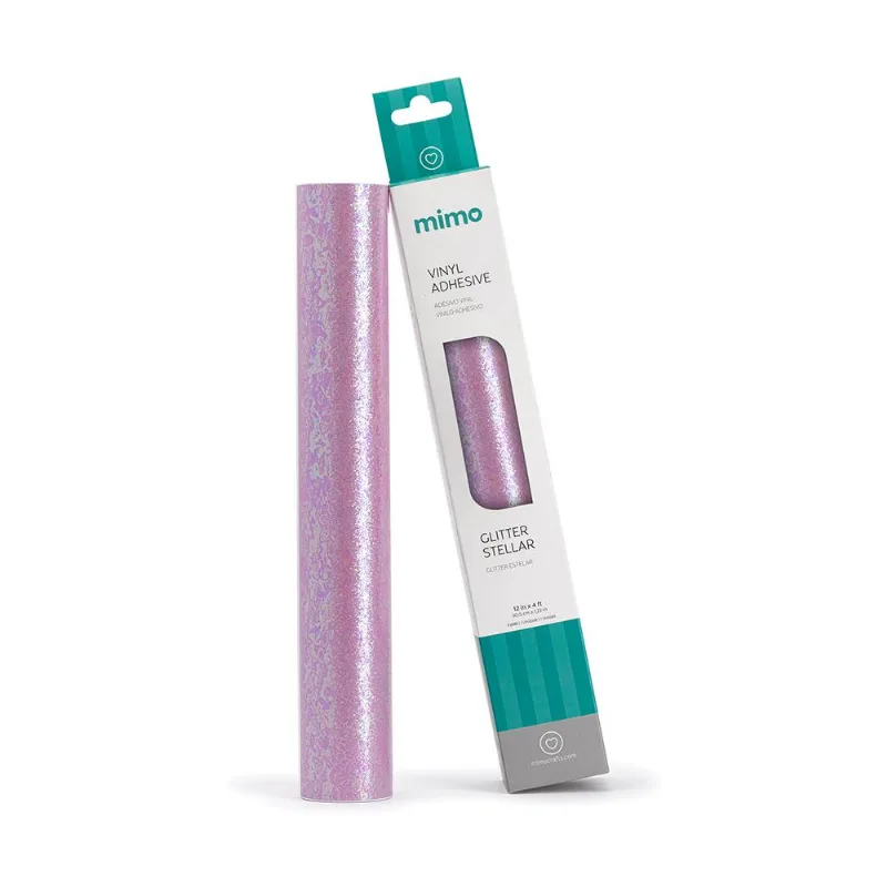 Adesivo Vinil Glitter Stellar - Roxo Candy - Mimo - 30,5 Cm X 1,22 M