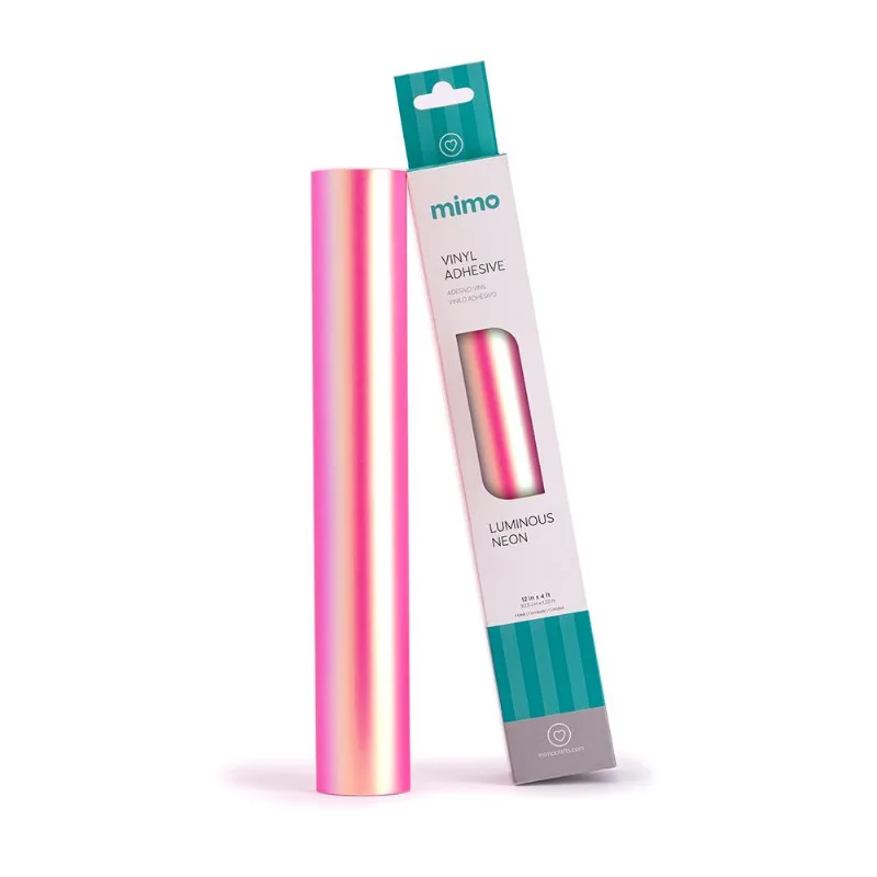 Adesivo Vinil Luminous Neon - Rosa Chiclete - Mimo - 30,5 Cm X 1,22 M - 1 Unid