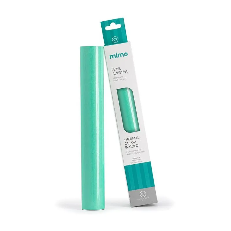 Adesivo Vinil Thermal Color - Frio - Verde Menta Perolizado Para Azul - Mimo - 30,5 Cm X 61 Cm