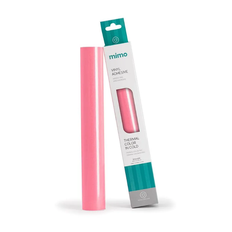 Adesivo Vinil Thermal Color - Frio - Rosa Pink Perolizado Para Vermelho - Mimo - 30,5 Cm X 61 Cm