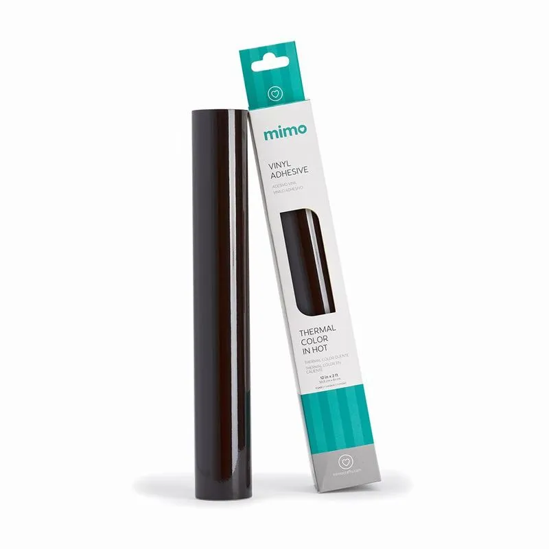 Adesivo Vinil Thermal Color - Quente - Preto Para Branco - Mimo - 30,5 Cm X 61 Cm