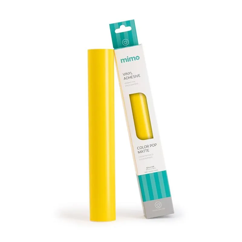 Adesivo Vinil Color Pop Fosco - Amarelo Canarinho - Mimo - 30,5 Cm X 1,22 M - 1 Und