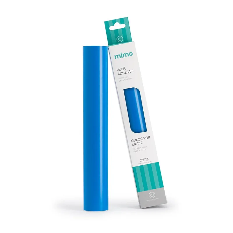Adesivo Vinil Color Pop Fosco - Azul - Mimo - 30,5 Cm X 1,22 M - 1 Und